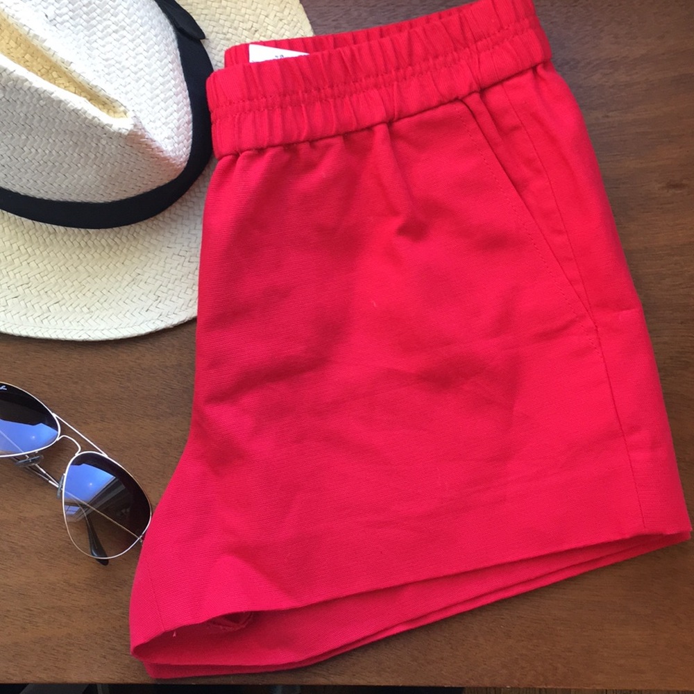 NWT J.Crew Shorts, Red, Pockets, 6